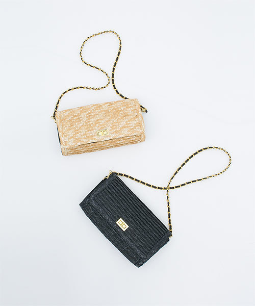 NANO universe（ナノユニバース）の「かごショルダーバッグ（ショルダーバッグ・レディース・ブラック/ベージュ・FREE）」の8枚目の写真