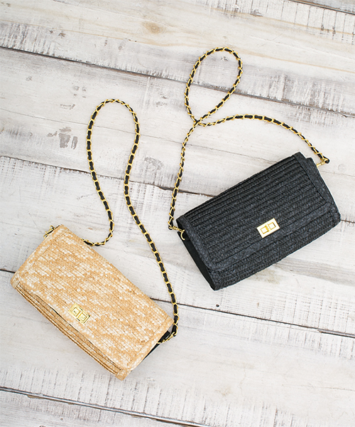 NANO universe（ナノユニバース）の「かごショルダーバッグ（ショルダーバッグ・レディース・ブラック/ベージュ・FREE）」の9枚目の写真