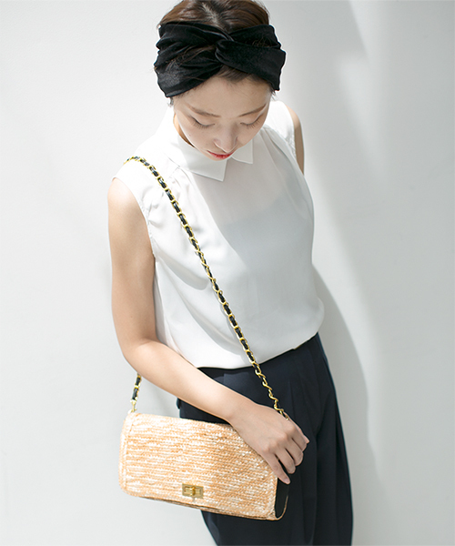 NANO universe（ナノユニバース）の「かごショルダーバッグ（ショルダーバッグ・レディース・ブラック/ベージュ・FREE）」の11枚目の写真