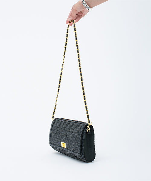 NANO universe（ナノユニバース）の「かごショルダーバッグ（ショルダーバッグ・レディース・ブラック/ベージュ・FREE）」の13枚目の写真