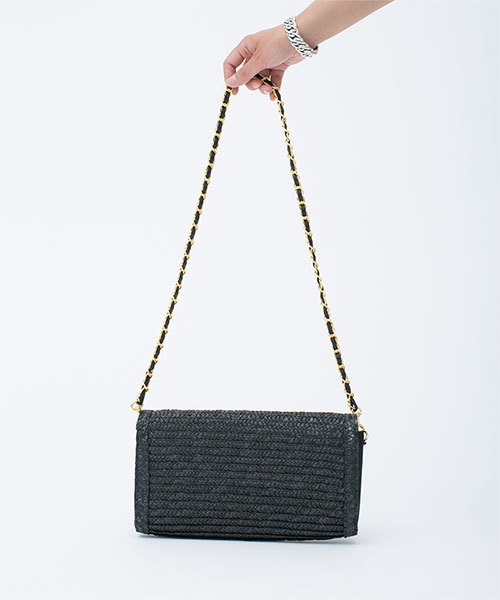 NANO universe（ナノユニバース）の「かごショルダーバッグ（ショルダーバッグ・レディース・ブラック/ベージュ・FREE）」の4枚目の写真