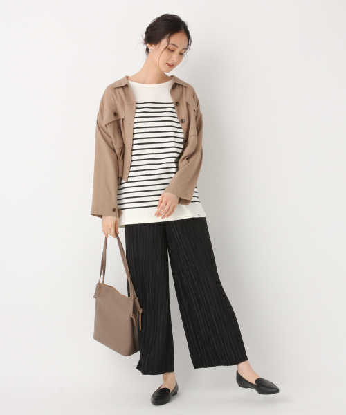 GLOBAL WORK（グローバルワーク）の「Wポケットショートシャツ/844893（シャツ/ブラウス・レディース・ダークブラウン/オフホワイト/グリーン系その他7・FREE）」の11枚目の写真