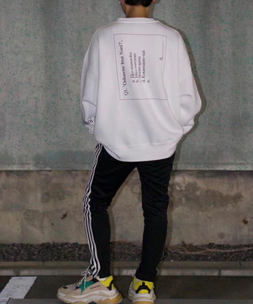 JACKROSE(ジャックローズ)の「WEARISTA 心×JACKROSE-BIGシルエット・スウェット(スウェット・メンズ・ホワイト/ブラック/グレー・M/L)」の6枚目の写真