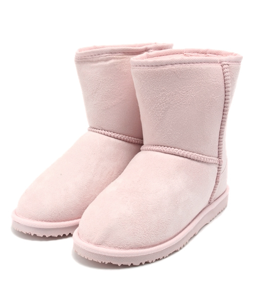 WEGO（ウィゴー）の「WEGO/フェイクムートンインヒールブーツ（ブーツ・レディース・グレー/パープル/キャメル/ピンク/ワイン/ブラック・23.5/24.5）」の14枚目の写真