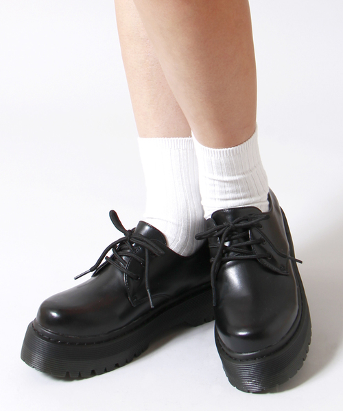 WEGO（ウィゴー）の「WEGO/3ホールシューズ（ドレスシューズ・レディース・ホワイト/サックスブルー/ブラック/ピンク/ワイン・23.5/24.5）」の3枚目の写真