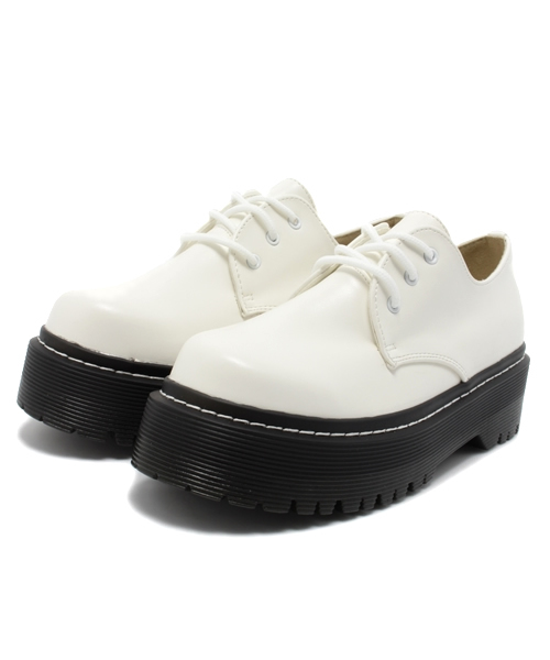 WEGO（ウィゴー）の「WEGO/3ホールシューズ（ドレスシューズ・レディース・ホワイト/サックスブルー/ブラック/ピンク/ワイン・23.5/24.5）」の18枚目の写真