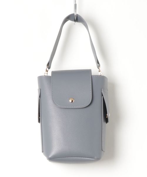 KOBE LETTUCE（コウベレタス）の「フェイクレザーミニバケツバッグ（ハンドバッグ・レディース・ブラック/ブルーグレー/モカ・FREE）」の5枚目の写真