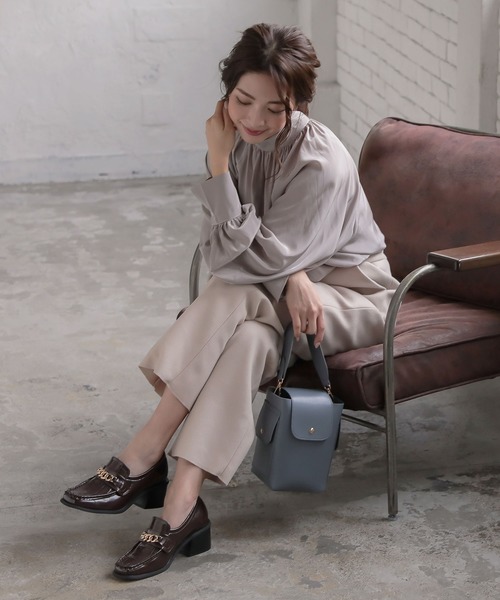 KOBE LETTUCE（コウベレタス）の「フェイクレザーミニバケツバッグ（ハンドバッグ・レディース・ブラック/ブルーグレー/モカ・FREE）」の13枚目の写真