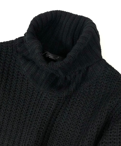 Beno（ビーノ）の「ローゲージ 畦編み ルーズシルエット タートルネック ニット（ニット/セーター・メンズ・ブラック/ベージュ/グレー/オフホワイト/ワインレッド・LL/M/L）」の16枚目の写真