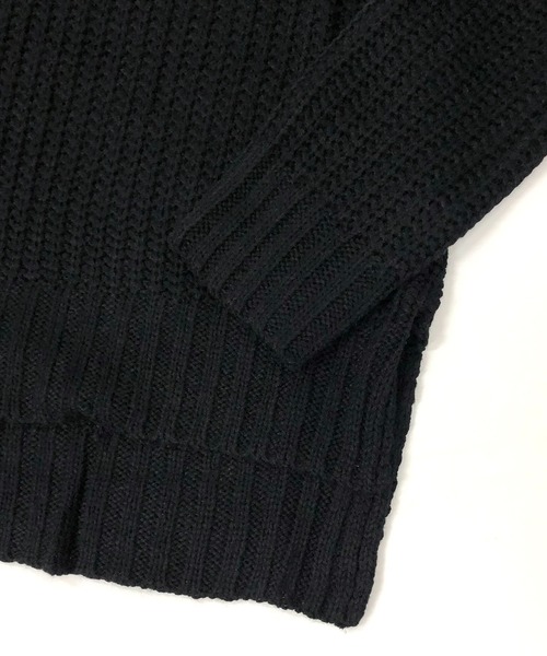 Beno（ビーノ）の「ローゲージ 畦編み ルーズシルエット タートルネック ニット（ニット/セーター・メンズ・ブラック/ベージュ/グレー/オフホワイト/ワインレッド・LL/M/L）」の17枚目の写真