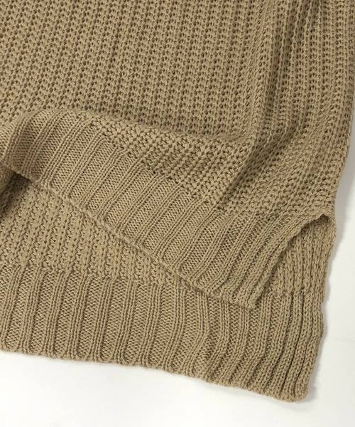 Beno（ビーノ）の「ローゲージ 畦編み ルーズシルエット タートルネック ニット（ニット/セーター・メンズ・ブラック/ベージュ/グレー/オフホワイト/ワインレッド・LL/M/L）」の19枚目の写真