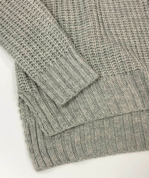 Beno（ビーノ）の「ローゲージ 畦編み ルーズシルエット タートルネック ニット（ニット/セーター・メンズ・ブラック/ベージュ/グレー/オフホワイト/ワインレッド・LL/M/L）」の18枚目の写真