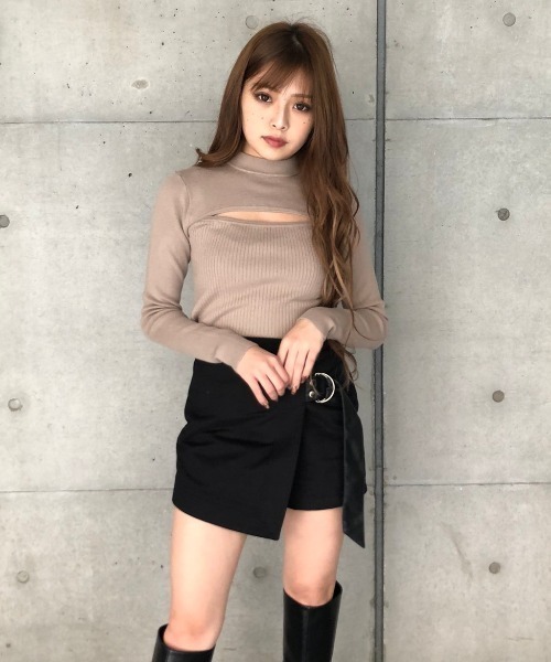 ENVYM(アンビー)の「OPEN FRONT KNIT PO(ニット/セーター・レディース・ブラック/ホワイト/ベージュ・FREE)」の3枚目の写真