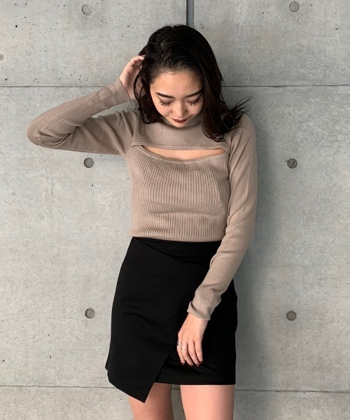ENVYM(アンビー)の「OPEN FRONT KNIT PO(ニット/セーター・レディース・ブラック/ホワイト/ベージュ・FREE)」の13枚目の写真
