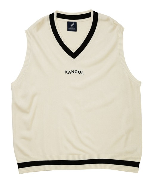 KANGOL（カンゴール）の「KANGOL / カンゴール オーバーサイズ チルデンニットベスト（ベスト・メンズ・ブラック系その他/ブラック系その他2/ホワイト系その他/ホワイト系その他2/ベージュ系その他/ベージュ系その他2/ブルー系その他/ブルー系その他2・MEDIUM/LARGE/X-LARGE）」の13枚目の写真