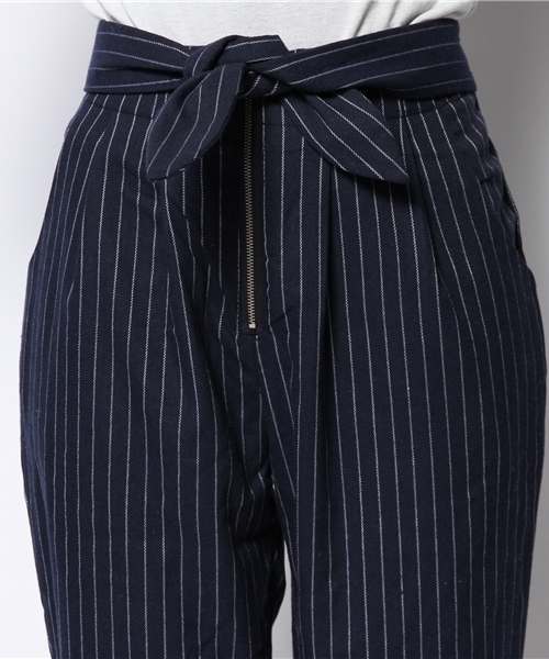 WEGO（ウィゴー）の「WEGO/リボンフラノタックパンツ（スラックス・レディース・ダークグレー/ブルー/キャメル・FREE）」の6枚目の写真