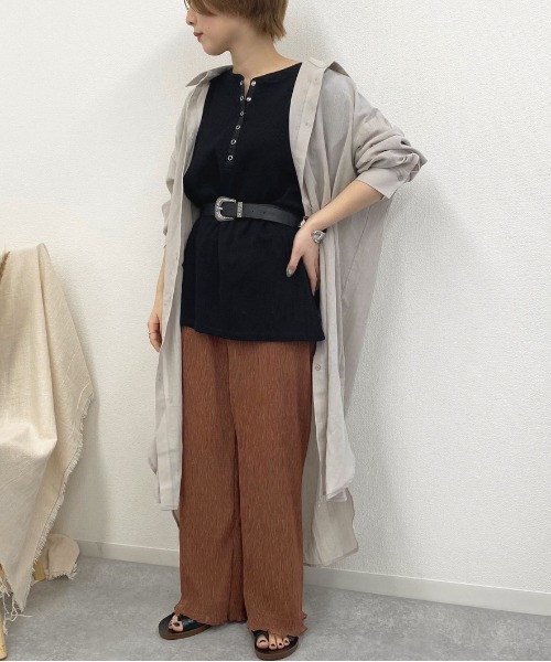 apres jour mignon（アプレジュールミニョン）の「スナップボタンワッフルトップス【ZOZOTOWN限定アイテム】（Tシャツ/カットソー・レディース・パープル/ブラック/アイボリー・フリー）」の20枚目の写真
