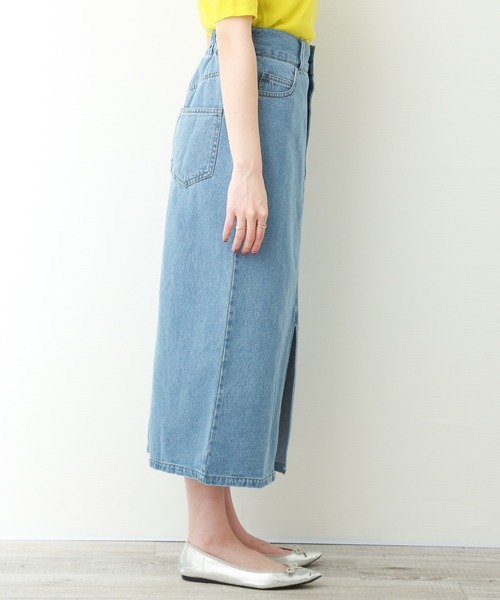n'ee-ne（ネーネ）の「10ozデニムWスリットタイトスカート（デニムスカート・レディース・ホワイト/サックスブルー/ブルー・FREE）」の12枚目の写真