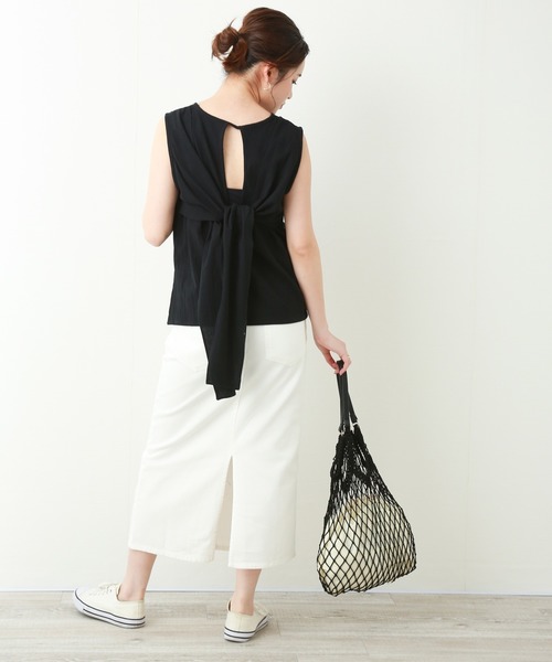 n'ee-ne（ネーネ）の「10ozデニムWスリットタイトスカート（デニムスカート・レディース・ホワイト/サックスブルー/ブルー・FREE）」の14枚目の写真