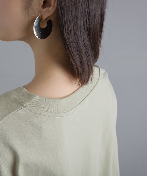 OMNES（オムネス）の「ファインコットン 袖ボリューム七分袖Tシャツ（Tシャツ/カットソー・レディース・ブルー系その他/ライトグレー/モスグリーン/ブラック/ホワイト・FREE）」の22枚目の写真