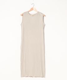 LOWRYS FARM | ランダムテレコワンピノースリーブ　889554(ワンピース)