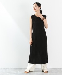 LOWRYS FARM | ランダムテレコワンピノースリーブ　889554(ワンピース)