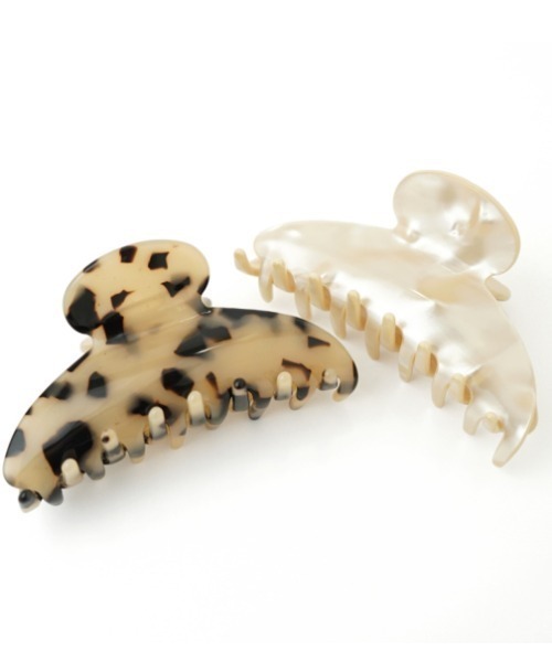 flower（フラワー）の「マーブルサマークリップ（バレッタ/ヘアクリップ・レディース・ベージュ/アイボリー・FREE）」の6枚目の写真