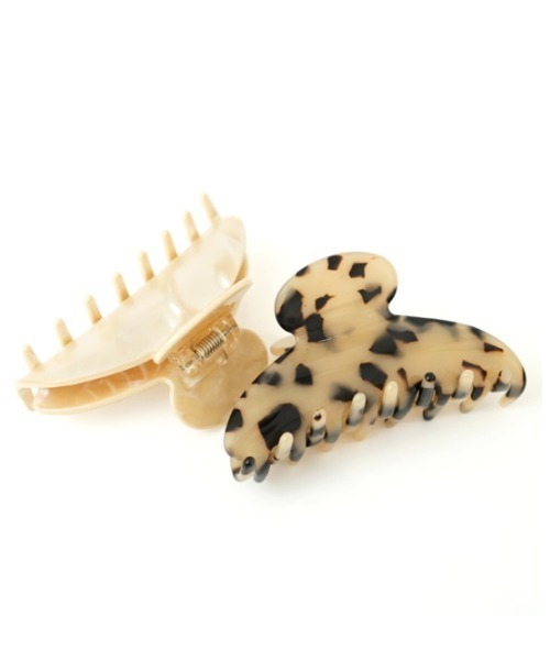 flower（フラワー）の「マーブルサマークリップ（バレッタ/ヘアクリップ・レディース・ベージュ/アイボリー・FREE）」の5枚目の写真