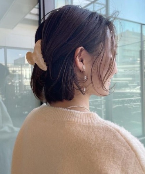 flower（フラワー）の「マーブルサマークリップ（バレッタ/ヘアクリップ・レディース・ベージュ/アイボリー・FREE）」の11枚目の写真