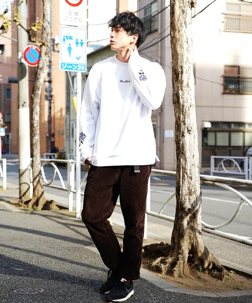 WESTSEA（ウエストシー）の「ビッグシルエット 花刺繍 薔薇 ストレッチ裏起毛 クルーネックトレーナー（スウェット・メンズ・ホワイト/ブラック系その他/ブラック/ホワイト系その他/ホワイト系その他3/ブラック系その他2/ブラック系その他3/ホワイト系その他2/ブラック系その他4/ホワイト系その他4/ブラック系その他5・M/L）」の22枚目の写真