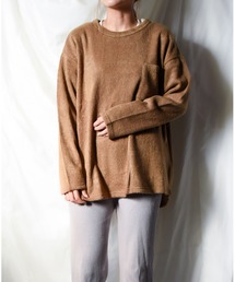 TRAP/U （トラップユー）の「『TRAP/U』裾ラウンドカット　ロンＴ（Tシャツ/カットソー）」