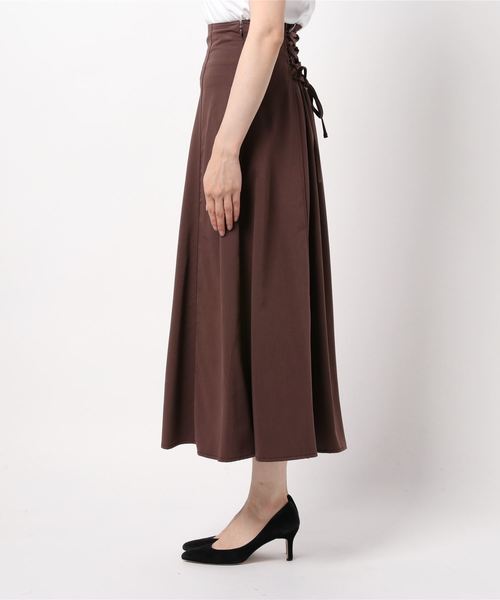 archives（アルシーヴ）の「バックレースアップマキシスカート（スカート・レディース・アイボリー/ネイビー/ブラウン/グレイッシュベージュ・MEDIUM）」の6枚目の写真