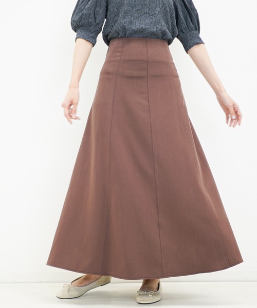 archives（アルシーヴ）の「バックレースアップマキシスカート（スカート・レディース・アイボリー/ネイビー/ブラウン/グレイッシュベージュ・MEDIUM）」の13枚目の写真