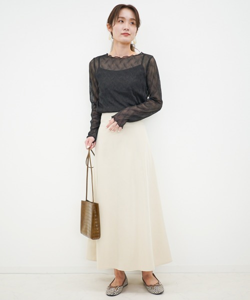 archives（アルシーヴ）の「バックレースアップマキシスカート（スカート・レディース・アイボリー/ネイビー/ブラウン/グレイッシュベージュ・MEDIUM）」の20枚目の写真