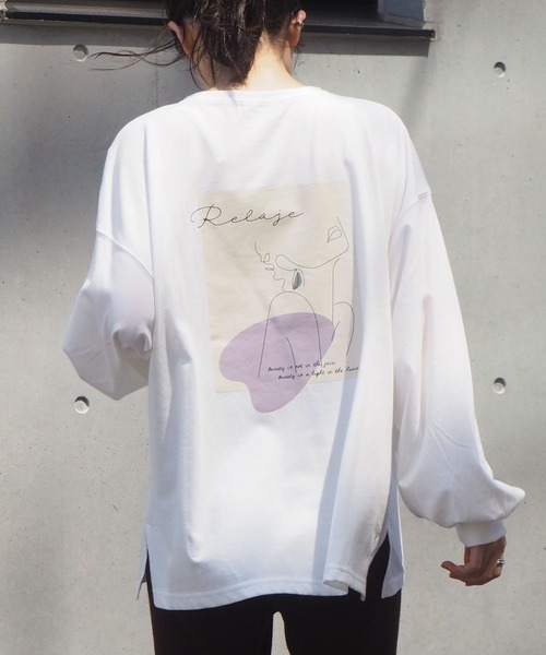 tiptop(ティップトップ)の「線画アソートロンT(Tシャツ/カットソー・レディース・ブラック/パープル/オフホワイト/ブルー/ホワイト系その他/ブラック系その他・FREE)」の1枚目の写真