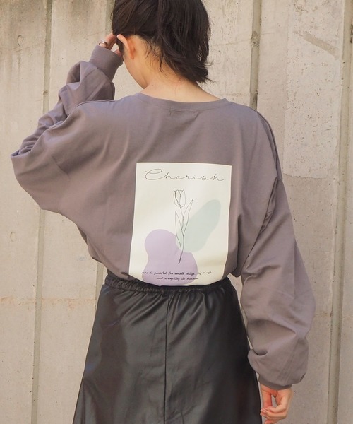 tiptop(ティップトップ)の「線画アソートロンT(Tシャツ/カットソー・レディース・ブラック/パープル/オフホワイト/ブルー/ホワイト系その他/ブラック系その他・FREE)」の2枚目の写真