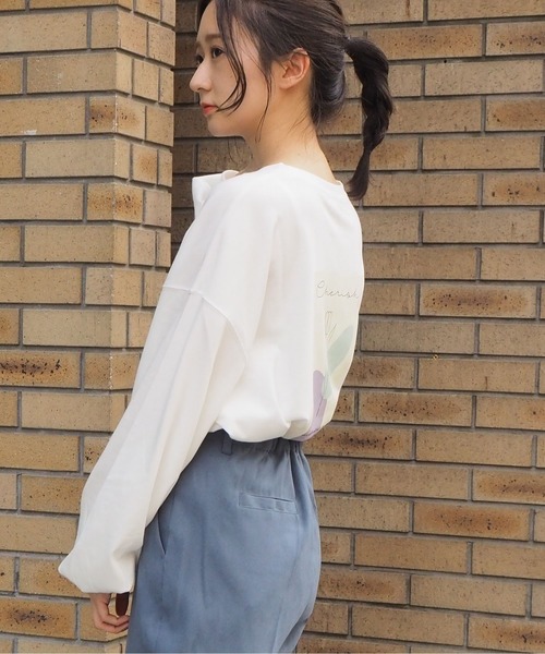 tiptop(ティップトップ)の「線画アソートロンT(Tシャツ/カットソー・レディース・ブラック/パープル/オフホワイト/ブルー/ホワイト系その他/ブラック系その他・FREE)」の8枚目の写真