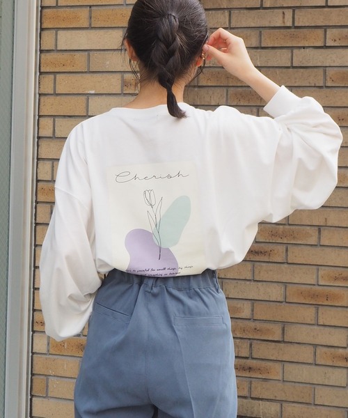 tiptop(ティップトップ)の「線画アソートロンT(Tシャツ/カットソー・レディース・ブラック/パープル/オフホワイト/ブルー/ホワイト系その他/ブラック系その他・FREE)」の9枚目の写真