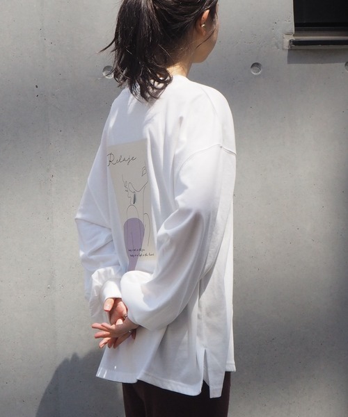 tiptop(ティップトップ)の「線画アソートロンT(Tシャツ/カットソー・レディース・ブラック/パープル/オフホワイト/ブルー/ホワイト系その他/ブラック系その他・FREE)」の11枚目の写真