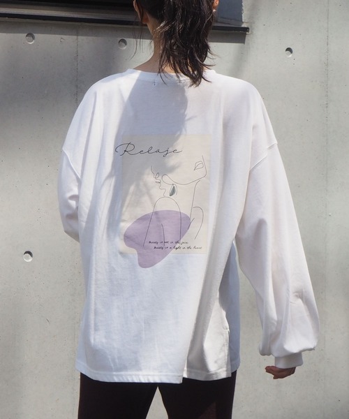 tiptop(ティップトップ)の「線画アソートロンT(Tシャツ/カットソー・レディース・ブラック/パープル/オフホワイト/ブルー/ホワイト系その他/ブラック系その他・FREE)」の13枚目の写真