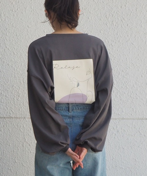 tiptop(ティップトップ)の「線画アソートロンT(Tシャツ/カットソー・レディース・ブラック/パープル/オフホワイト/ブルー/ホワイト系その他/ブラック系その他・FREE)」の19枚目の写真