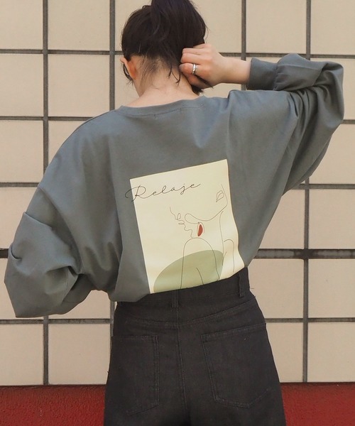tiptop(ティップトップ)の「線画アソートロンT(Tシャツ/カットソー・レディース・ブラック/パープル/オフホワイト/ブルー/ホワイト系その他/ブラック系その他・FREE)」の22枚目の写真