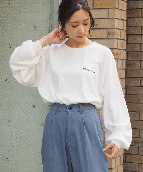 tiptop(ティップトップ)の「線画アソートロンT(Tシャツ/カットソー・レディース・ブラック/パープル/オフホワイト/ブルー/ホワイト系その他/ブラック系その他・FREE)」の7枚目の写真
