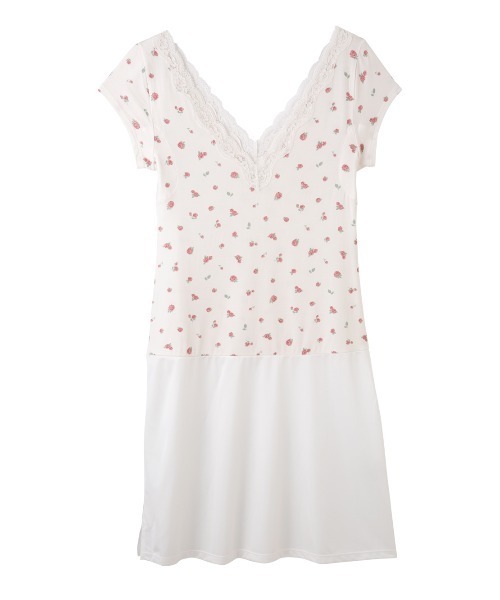 PEACH JOHN（ピーチジョン）の「【乾燥する季節に嬉しい！薄手でもたつかずフィット。消臭加工の脇パッド付き】Ｉｔ’ｓモイスティスリップ（インナーウェア/肌着・レディース・オフホワイト/ブラック/チャコール/ブルー/グレー系その他/ホワイト系その他2/ライトピンク/チャコールグレー/ホワイト×グレー/コーラルピンク/ダークグレー/ブラック×ピンク/ホワイト×ピンク/スミクロ/ヘザーチャコール/ライトベージュ/ライトグレー/ダークネイビー/チャコールグレー×ブラック/ピンクベージュ/ホワイト×レッド/ヘザーグレー/ドット/グレイッシュベージュ・LARGE/MEDIUM/SMALL）」の3枚目の写真