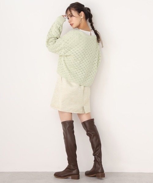 one after another NICE CLAUP(ワンアフターアナザーナイスクラップ)の「ビスチェセットニットカーディガン(カーディガン/ボレロ・レディース・ベージュ/アイボリー/ミント/レンガ・FREE)」の7枚目の写真