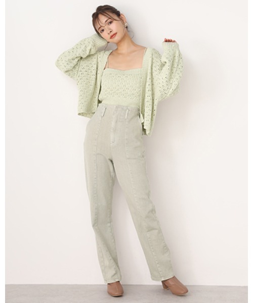 one after another NICE CLAUP(ワンアフターアナザーナイスクラップ)の「ビスチェセットニットカーディガン(カーディガン/ボレロ・レディース・ベージュ/アイボリー/ミント/レンガ・FREE)」の22枚目の写真