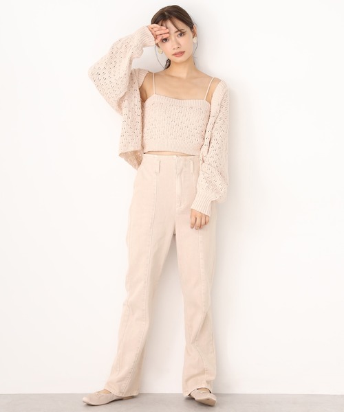 one after another NICE CLAUP(ワンアフターアナザーナイスクラップ)の「ビスチェセットニットカーディガン(カーディガン/ボレロ・レディース・ベージュ/アイボリー/ミント/レンガ・FREE)」の11枚目の写真