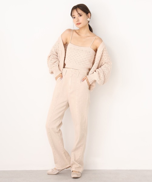 one after another NICE CLAUP(ワンアフターアナザーナイスクラップ)の「ビスチェセットニットカーディガン(カーディガン/ボレロ・レディース・ベージュ/アイボリー/ミント/レンガ・FREE)」の16枚目の写真