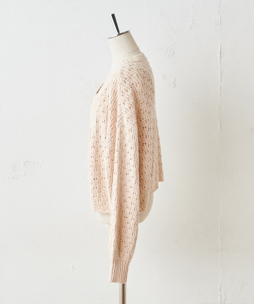 one after another NICE CLAUP(ワンアフターアナザーナイスクラップ)の「ビスチェセットニットカーディガン(カーディガン/ボレロ・レディース・ベージュ/アイボリー/ミント/レンガ・FREE)」の9枚目の写真