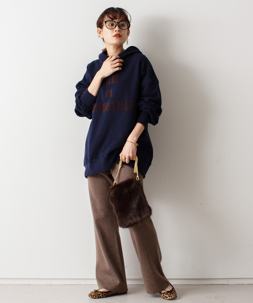 Rouge vif（ルージュヴィフ）の「【WEB＆一部店舗限定】ロングプルパーカー（パーカー・レディース・ベージュ/ネイビー/チャコールグレー・フリー）」の11枚目の写真